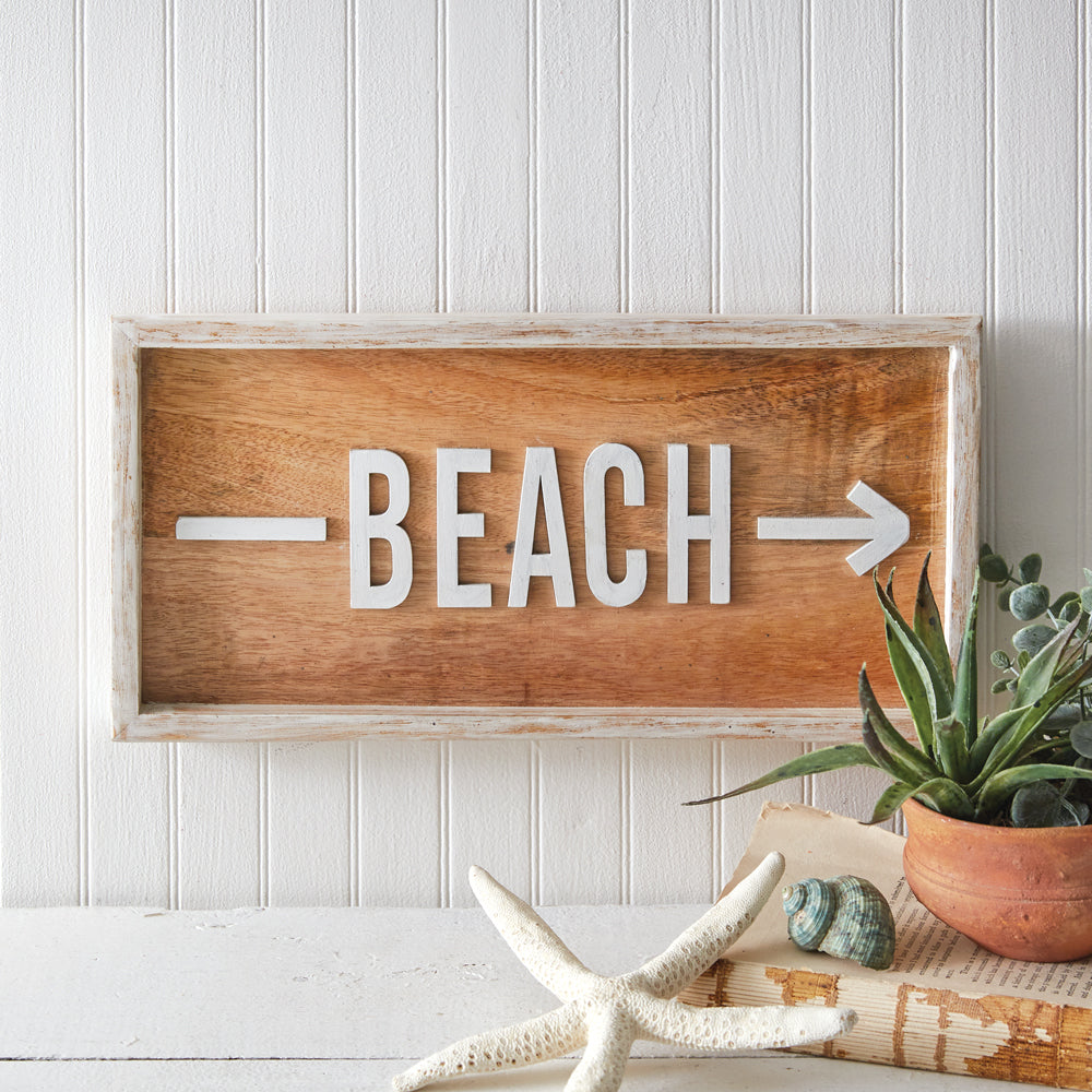 Beach Directional Sign - Bombay Mercantile