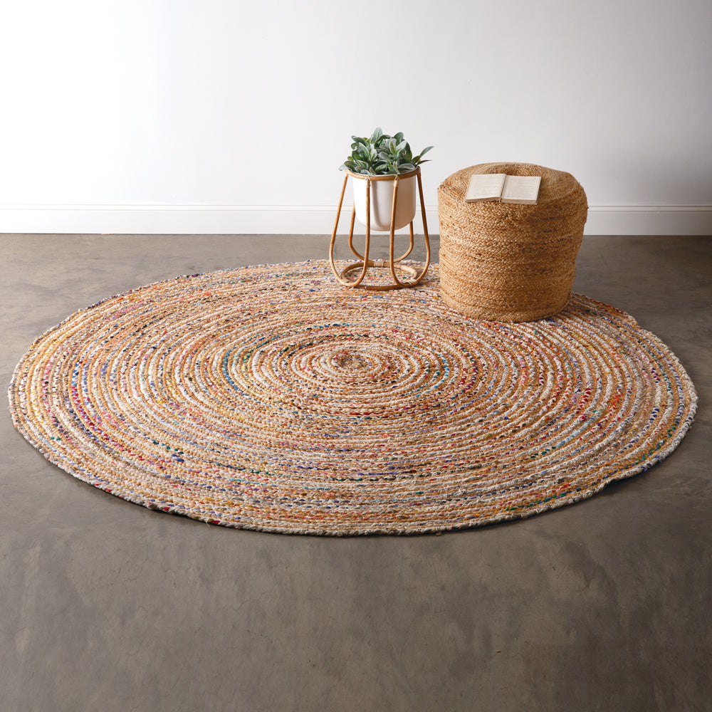 Hand-Braided Area Rag Rug - Bombay Mercantile