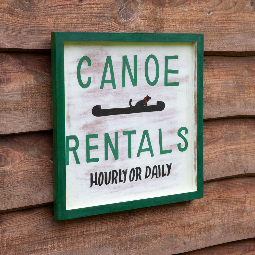 Canoe Rentals Wall Sign - Bombay Mercantile
