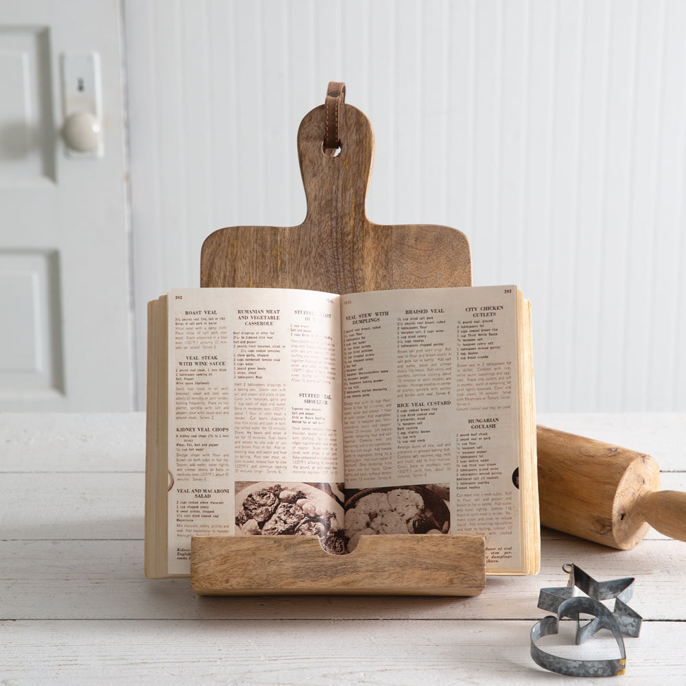 Cutting Board Cookbook Stand - Bombay Mercantile