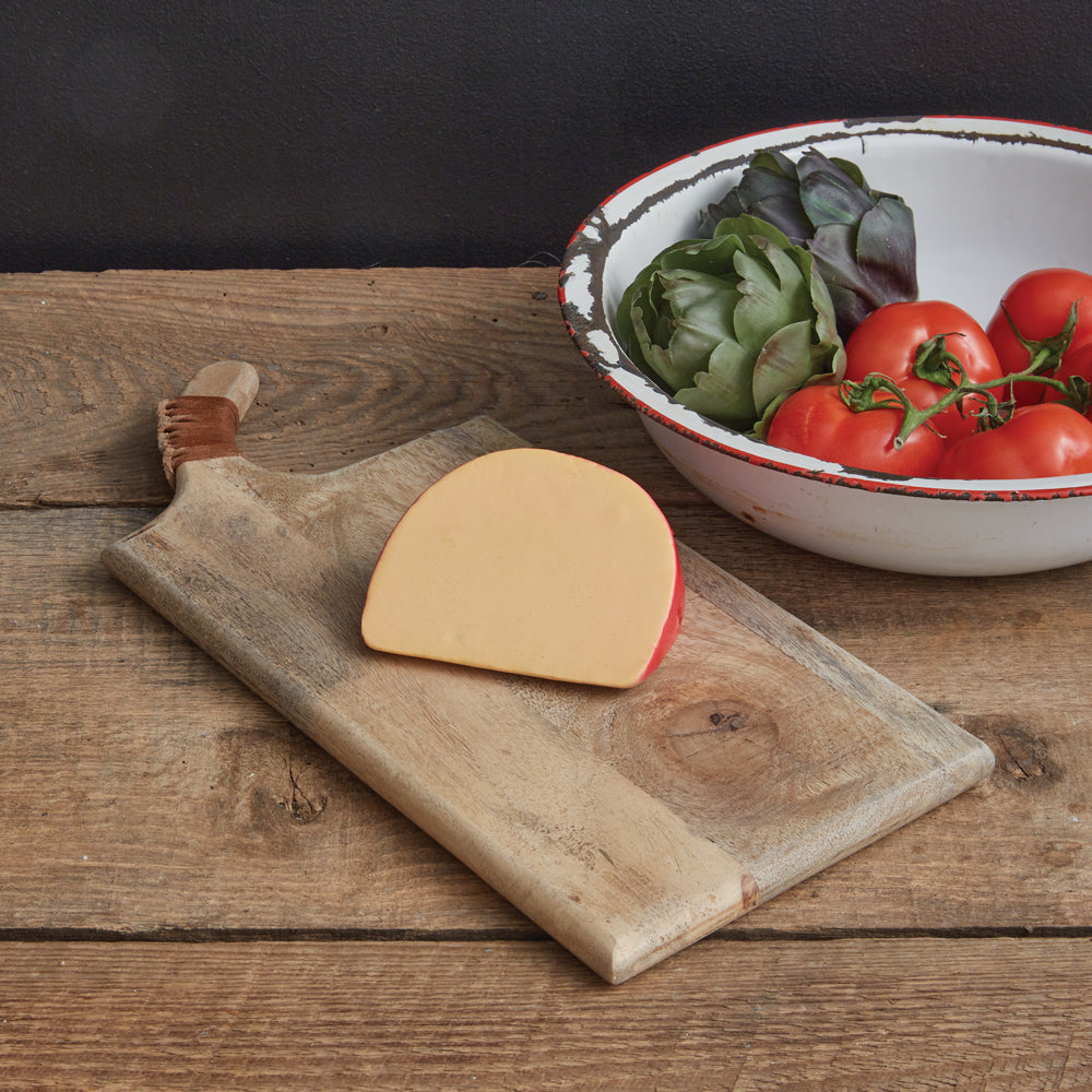 Cleaver Cutting Board with Leather Handle - Bombay Mercantile