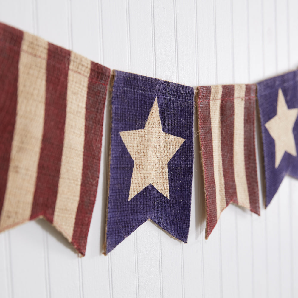 Americana Burlap Banner - Bombay Mercantile