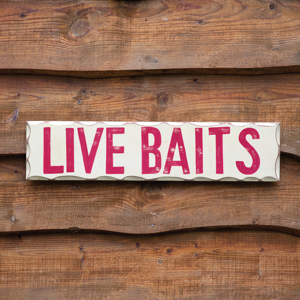 Live Baits Sign - Bombay Mercantile