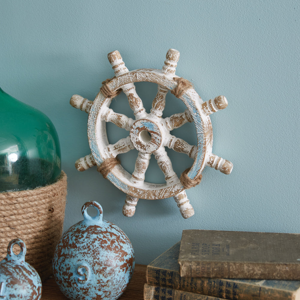 Nautical Wheel Wall Decor - Bombay Mercantile