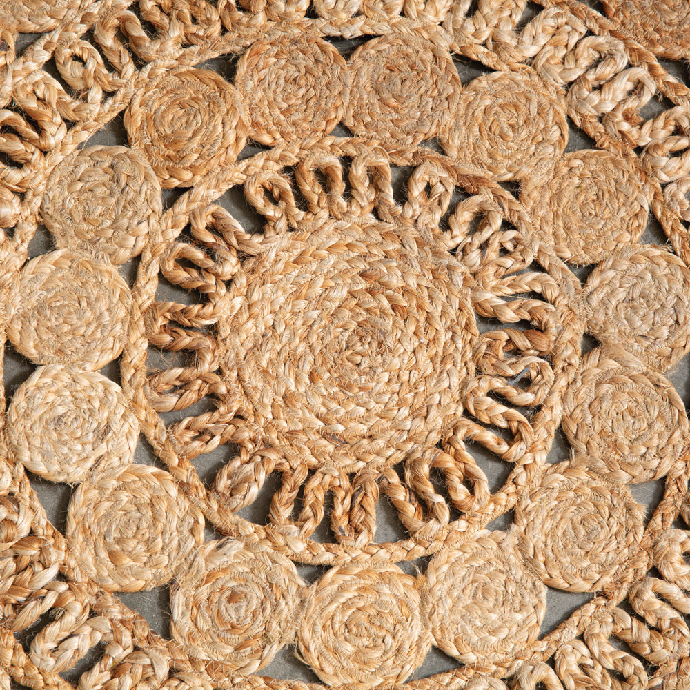 Braided Jute Round Rug - Bombay Mercantile