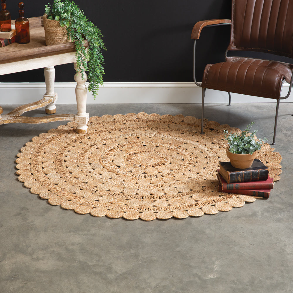 Braided Jute Round Rug - Bombay Mercantile