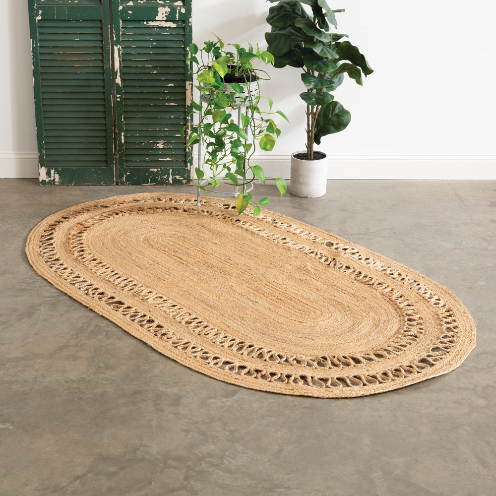 Braided Jute Oval Rug - Bombay Mercantile