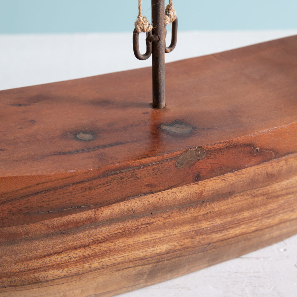 Handcrafted Sailboat Sculpture - Bombay Mercantile