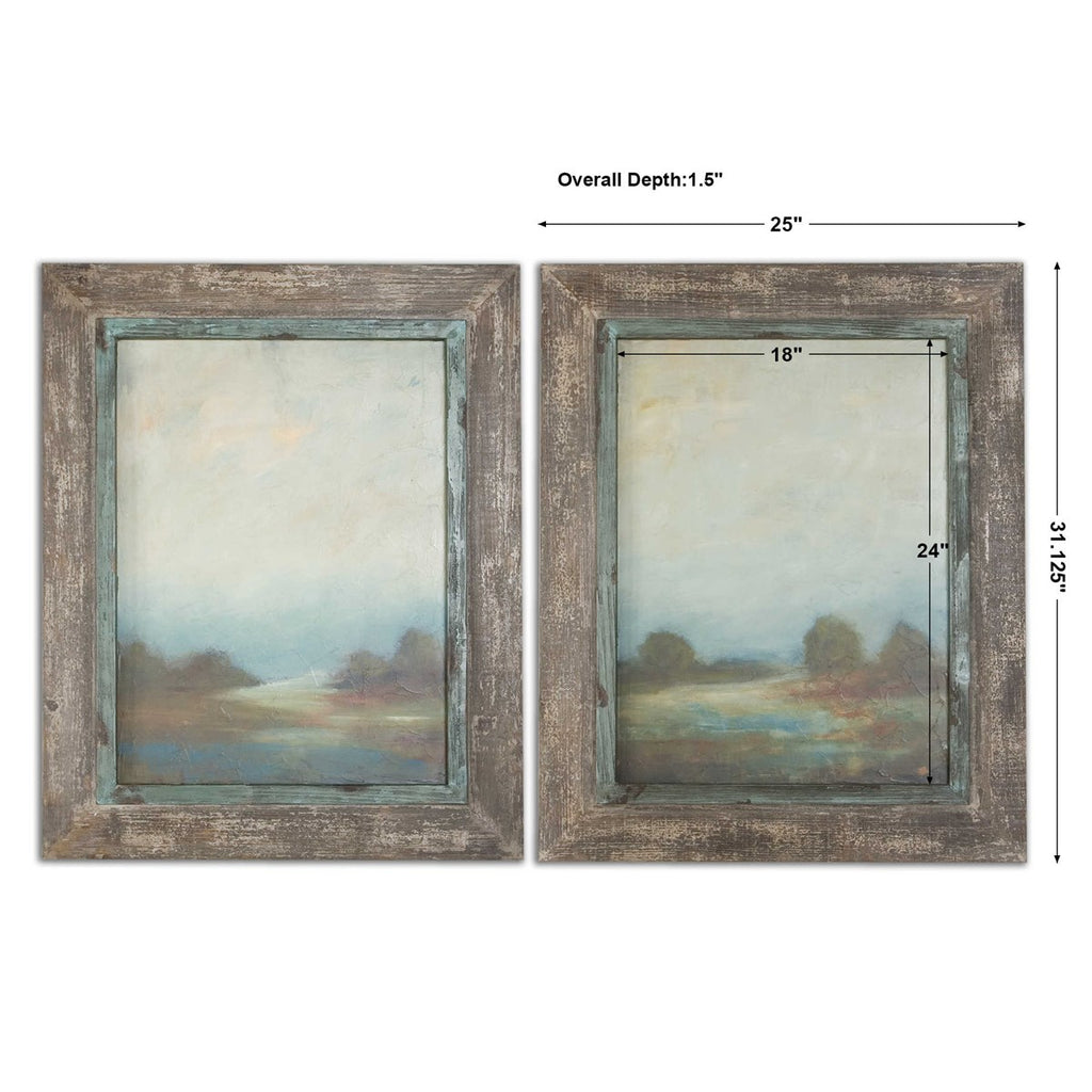 Morning Vistas Framed Art, Set of 2 - Bombay Mercantile