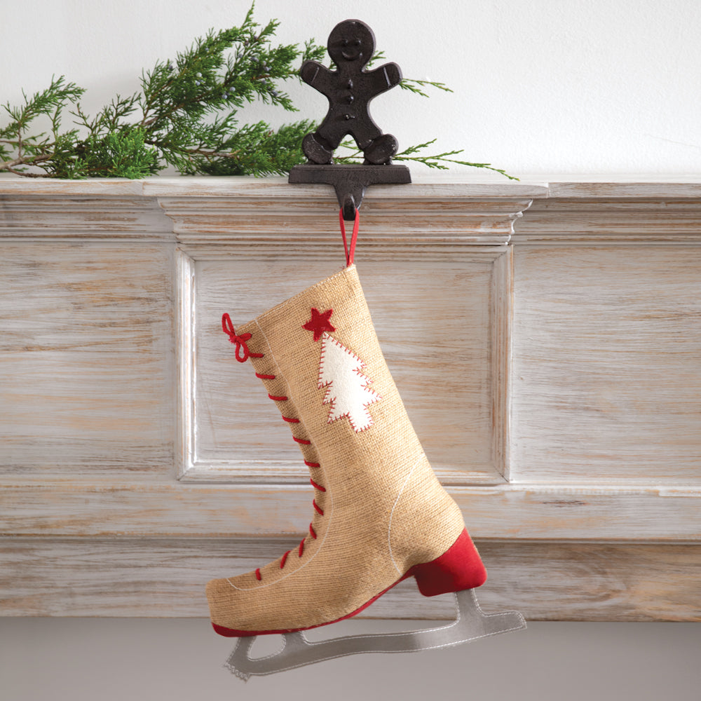 Ice Skate Christmas Stocking - Bombay Mercantile