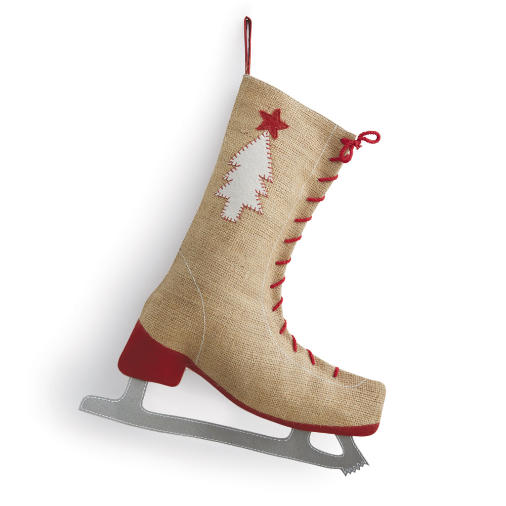Ice Skate Christmas Stocking - Bombay Mercantile