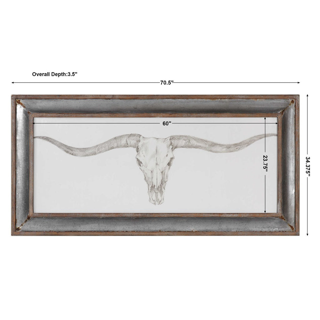 Western Skull Mount Print - Bombay Mercantile