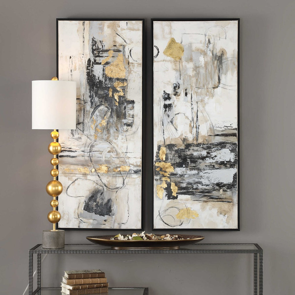 Life Scenes Abstract Art Set of 2 - Bombay Mercantile