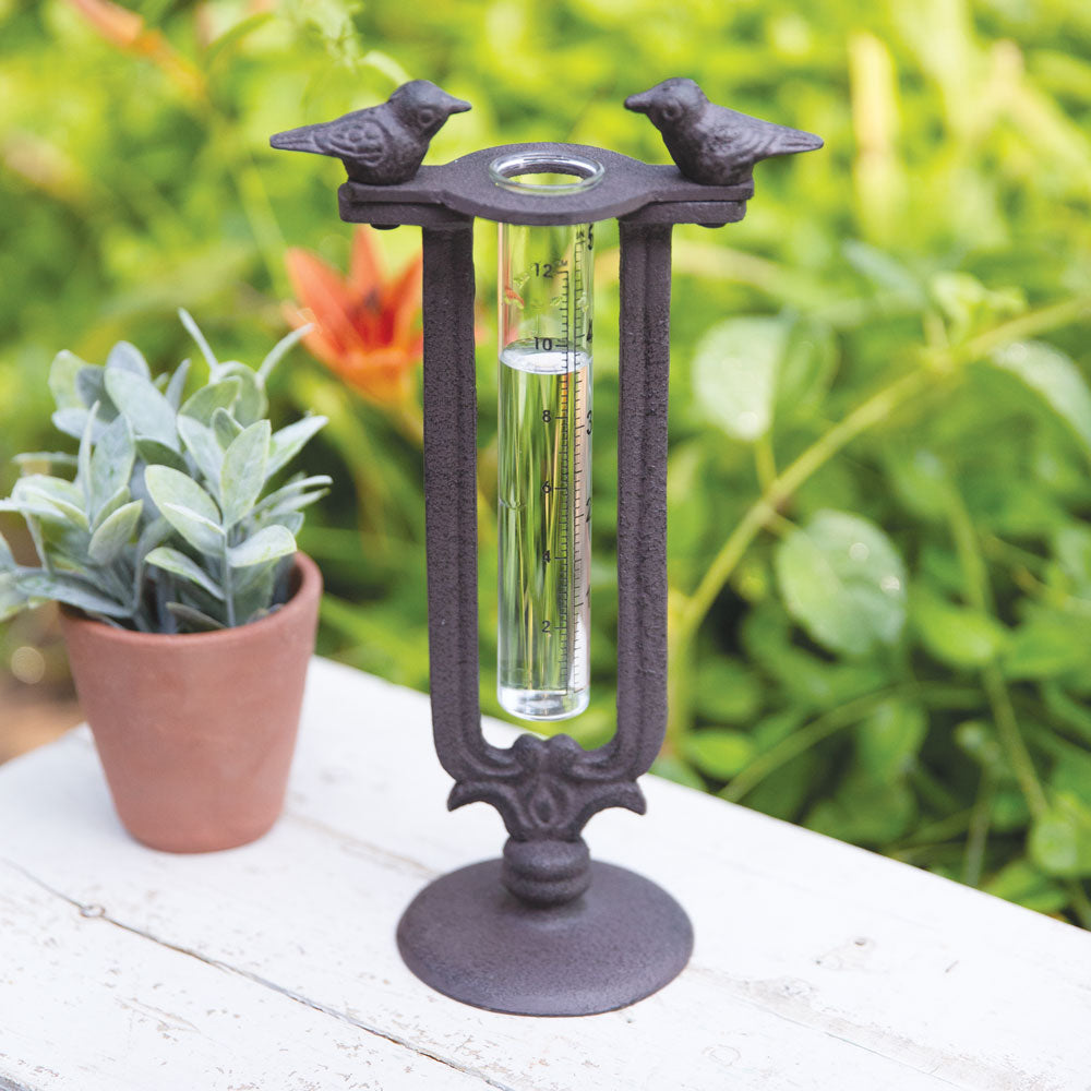 Two Birds Tabletop Rain Gauge - Bombay Mercantile