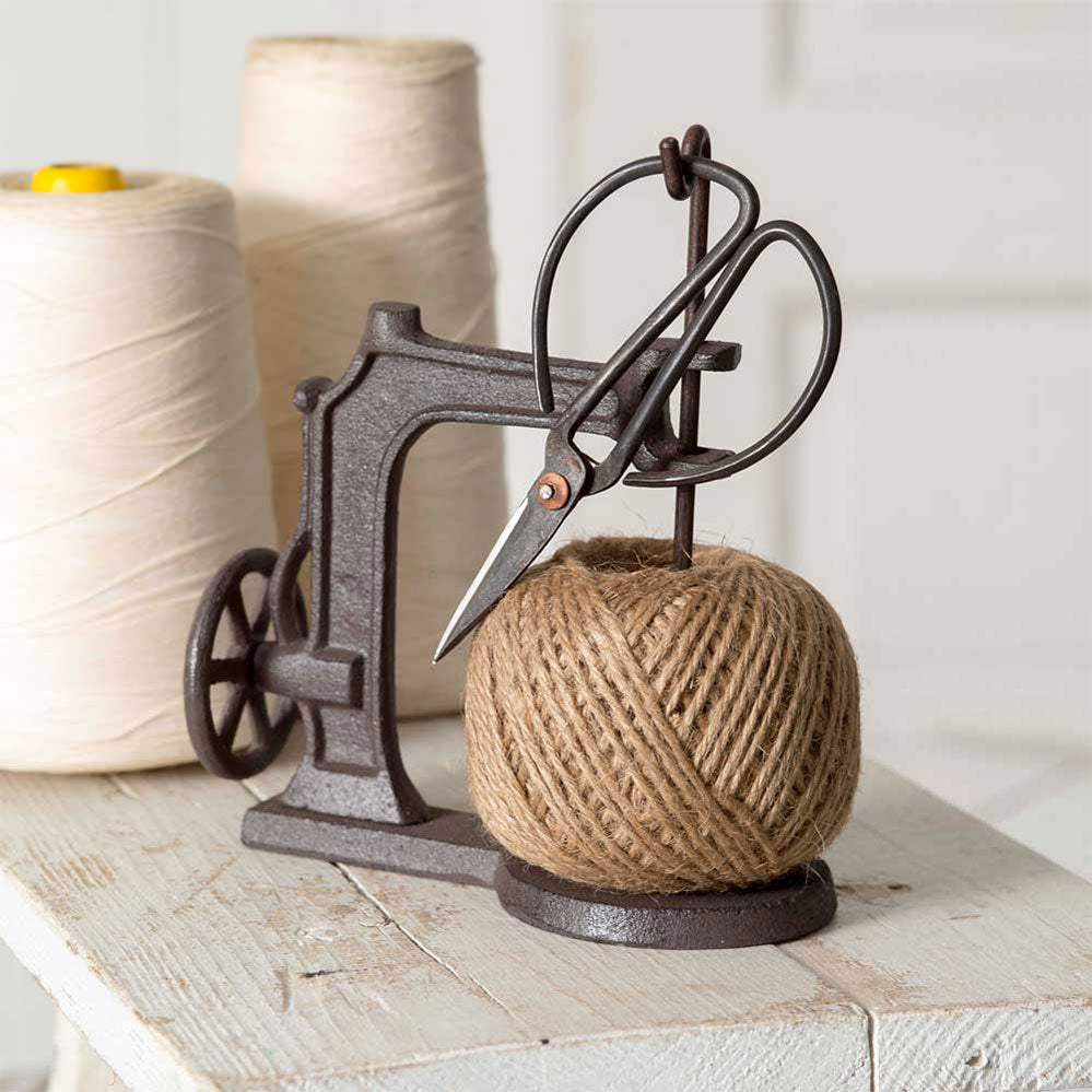 Sewing Machine Twine Holder with Scissors - Bombay Mercantile