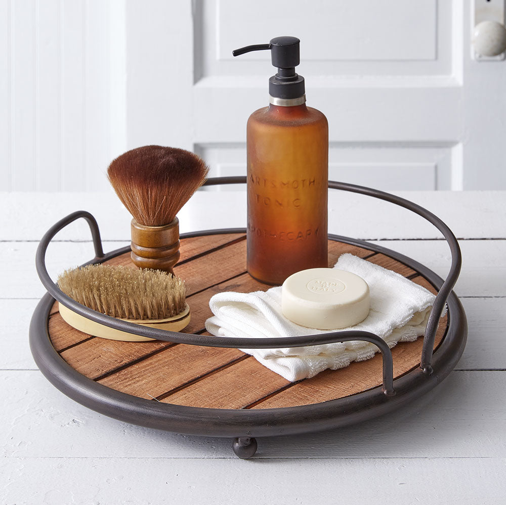 Round Wood Plank Serving Tray - Bombay Mercantile