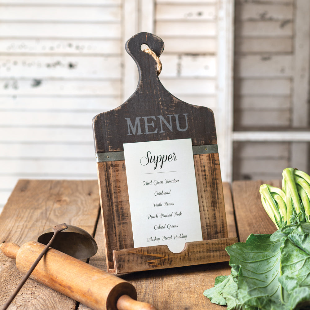 Wooden Menu Holder - Bombay Mercantile