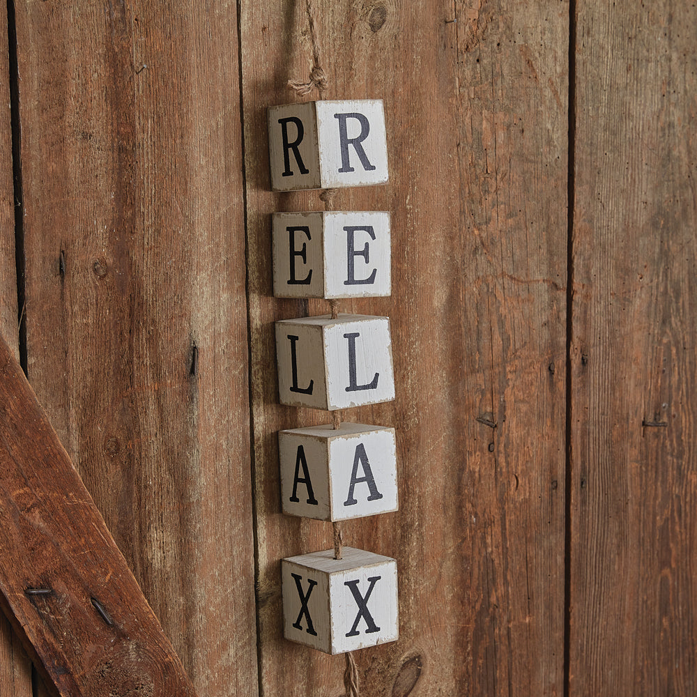 Relax Hanging Wood Blocks - Bombay Mercantile