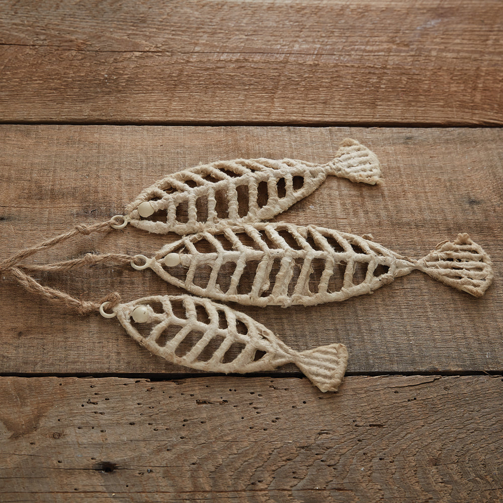 Set of Three Textured Fishbones - Bombay Mercantile