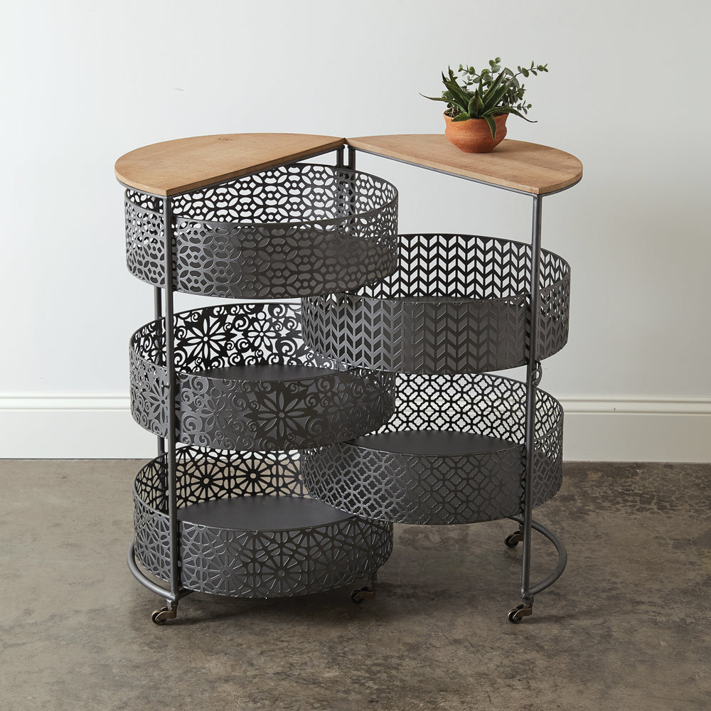 Metal Expandable Storage Table - Bombay Mercantile