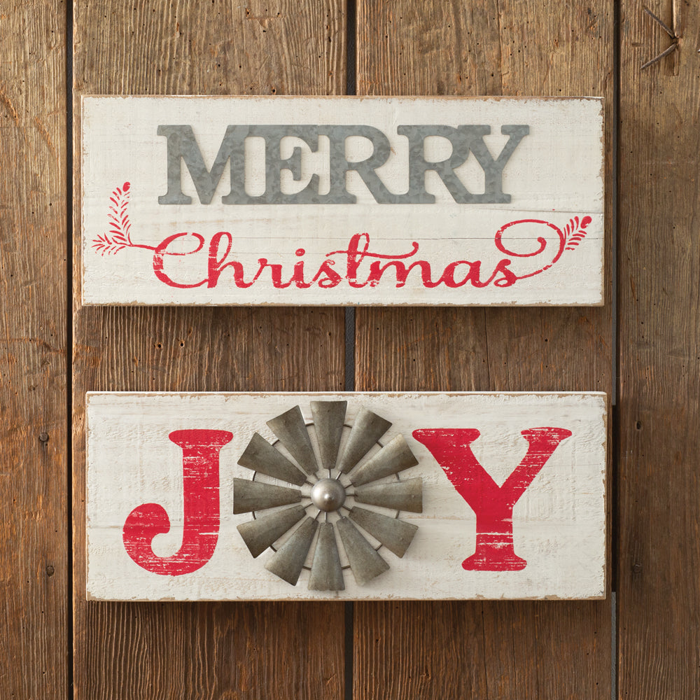 Farmhouse Joy Christmas Sign - Bombay Mercantile
