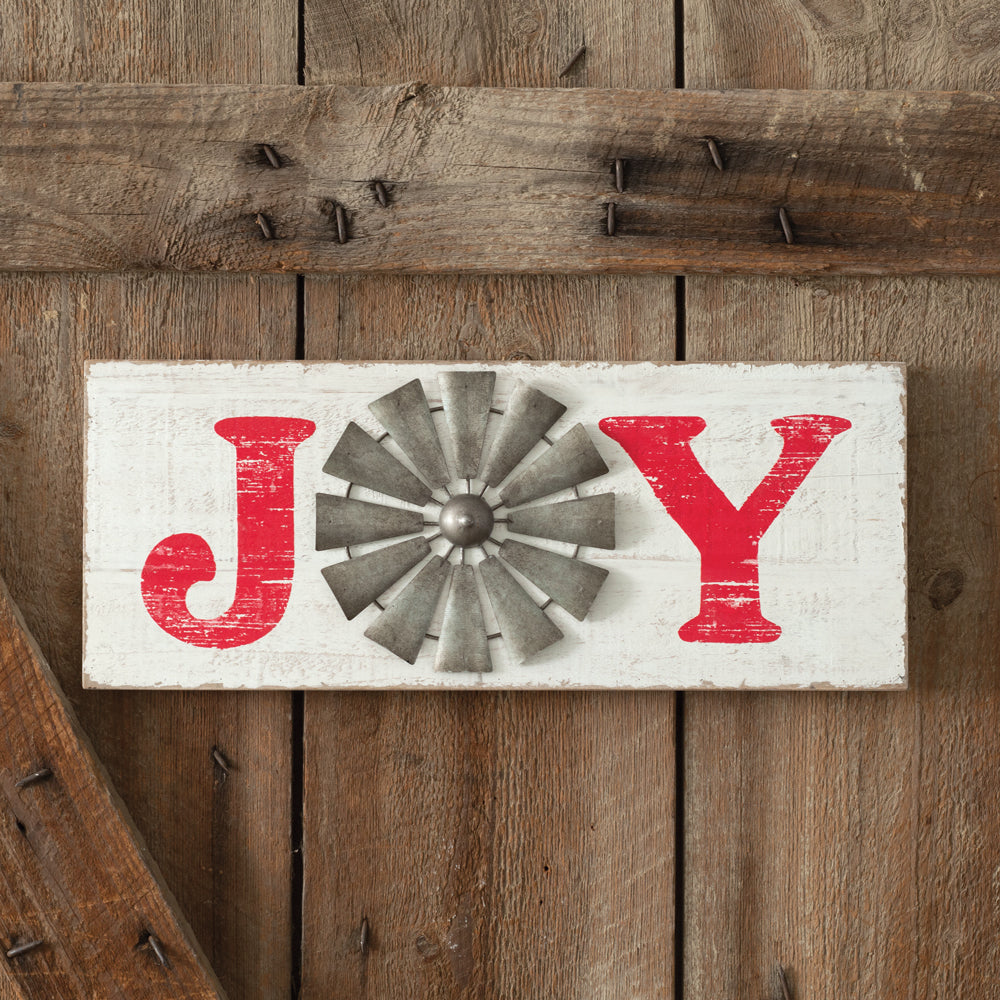 Farmhouse Joy Christmas Sign - Bombay Mercantile