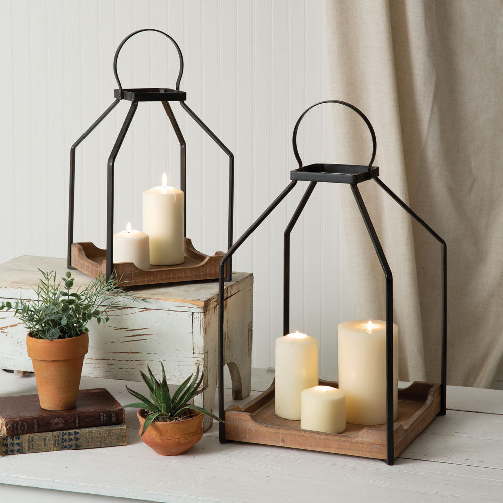 Set of Two Everett Lanterns - Bombay Mercantile