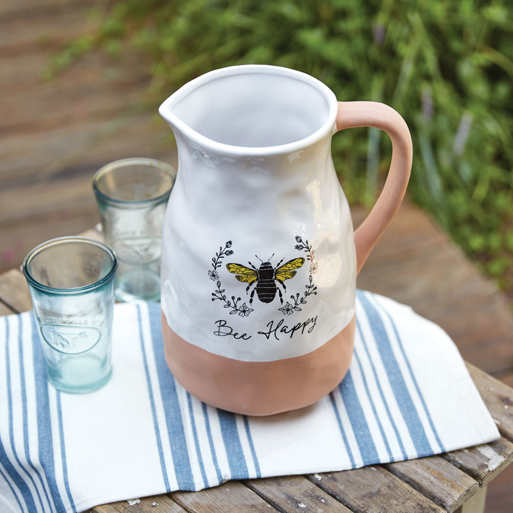 Bee Happy Milk Pitcher - Bombay Mercantile