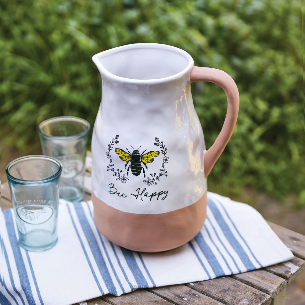 Bee Happy Milk Pitcher - Bombay Mercantile