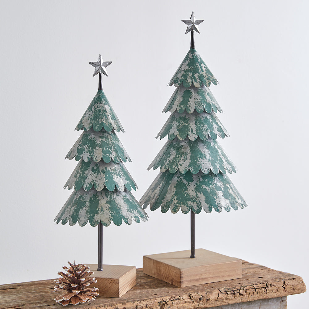 Set of Two Evergreen Trees - Bombay Mercantile
