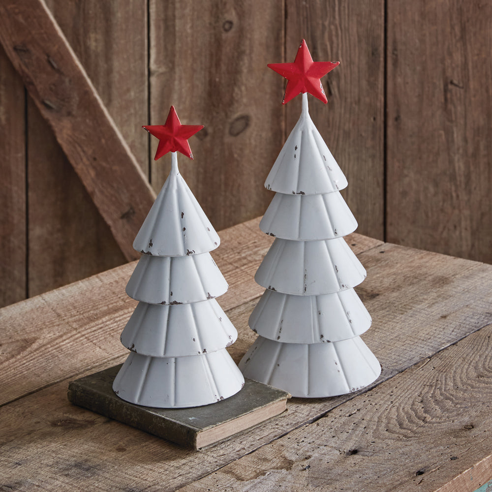 Set of Two Farmstead Christmas Trees - Bombay Mercantile