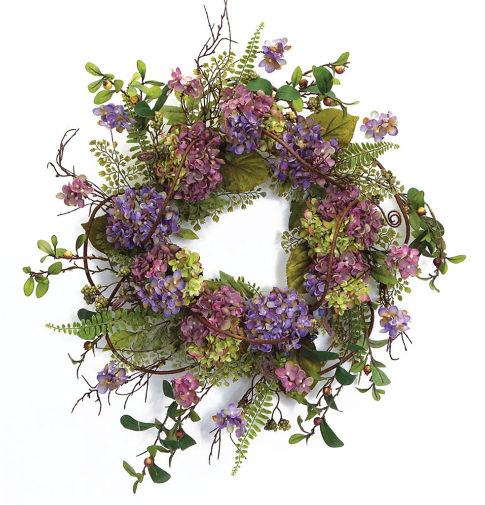 Hydrangea Wreath - Bombay Mercantile