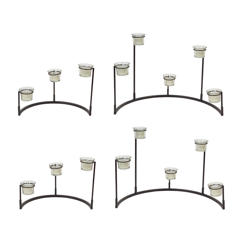 Multi-Level Votive Candle Holder Stand, Set of 4 - Bombay Mercantile