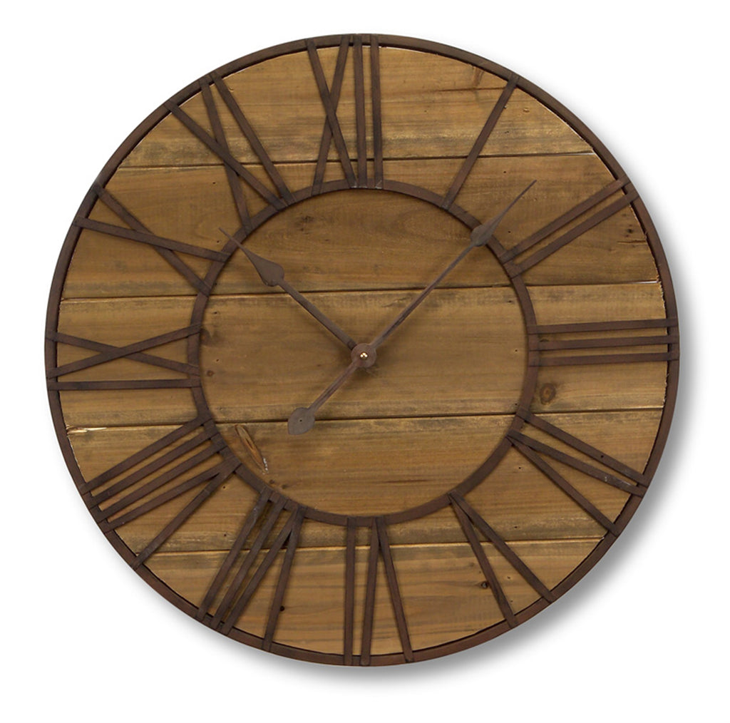 Round Roman Numeral wall clock - Bombay Mercantile