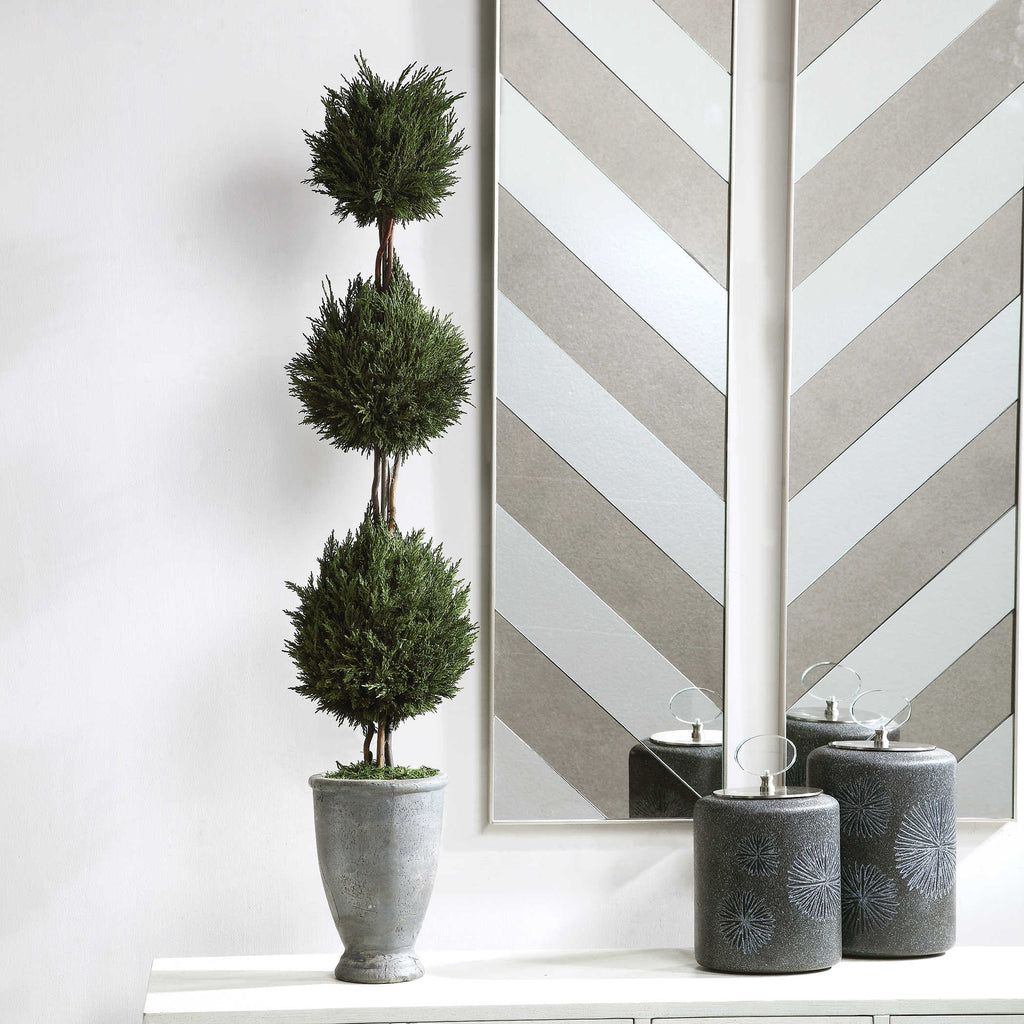 Cypress Triple Topiary - Bombay Mercantile