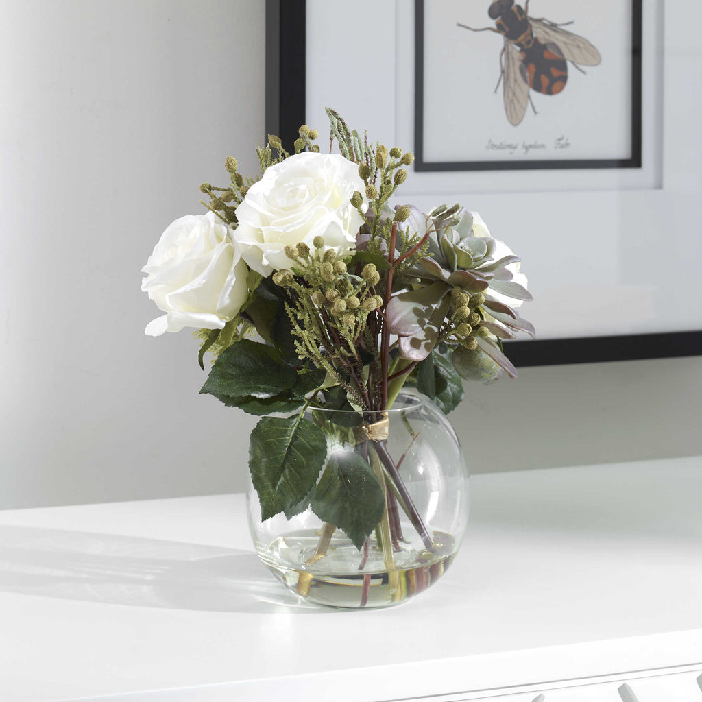 Belmonte Floral Bouquet & Vase - Bombay Mercantile