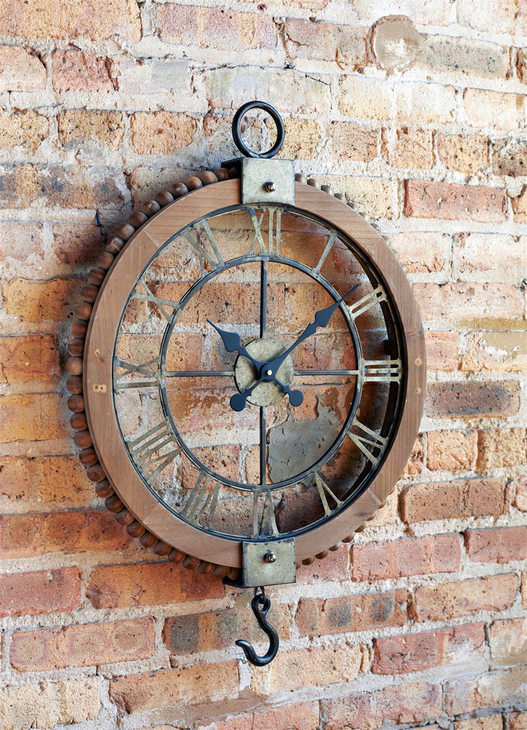 Open Wall Clock With Hook - Bombay Mercantile