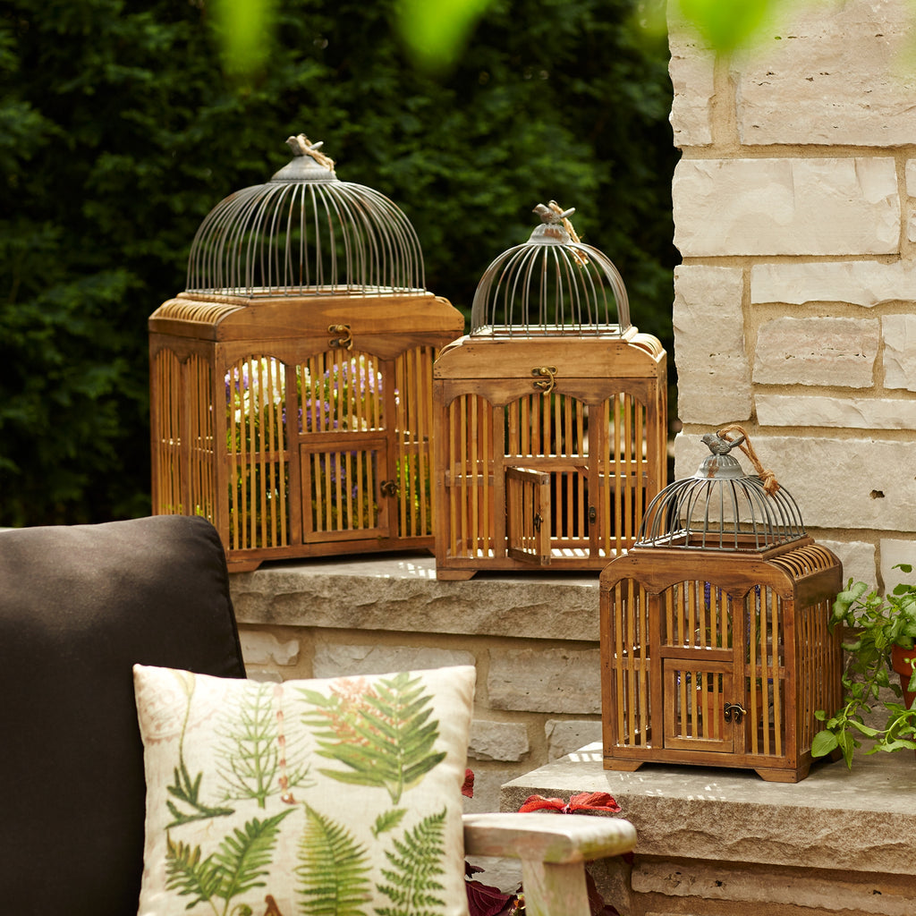 Set of 3 Decorative Bird cage - Bombay Mercantile