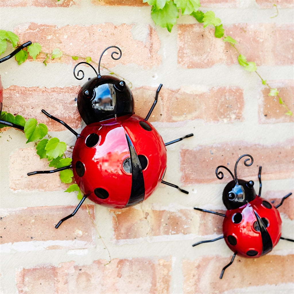 Set of 6 Wall Mountable Ladybugs - Bombay Mercantile
