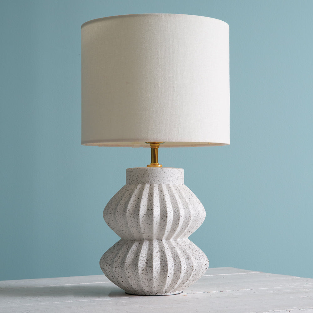 Scalloped Resin Tabletop Lamp - Bombay Mercantile