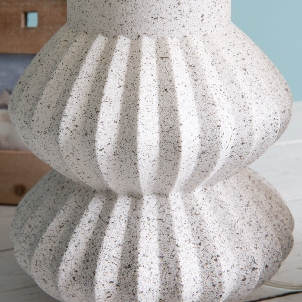 Scalloped Resin Tabletop Lamp - Bombay Mercantile