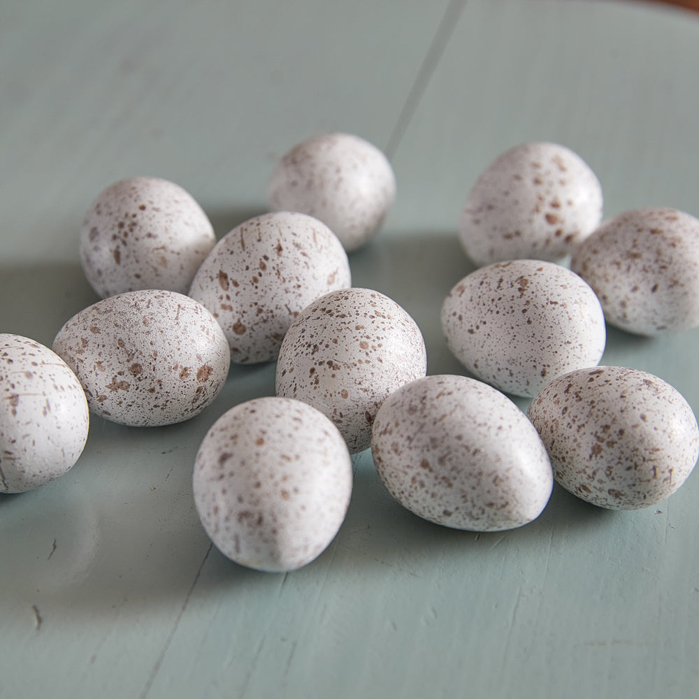 One Dozen Resin Quail Eggs - Bombay Mercantile