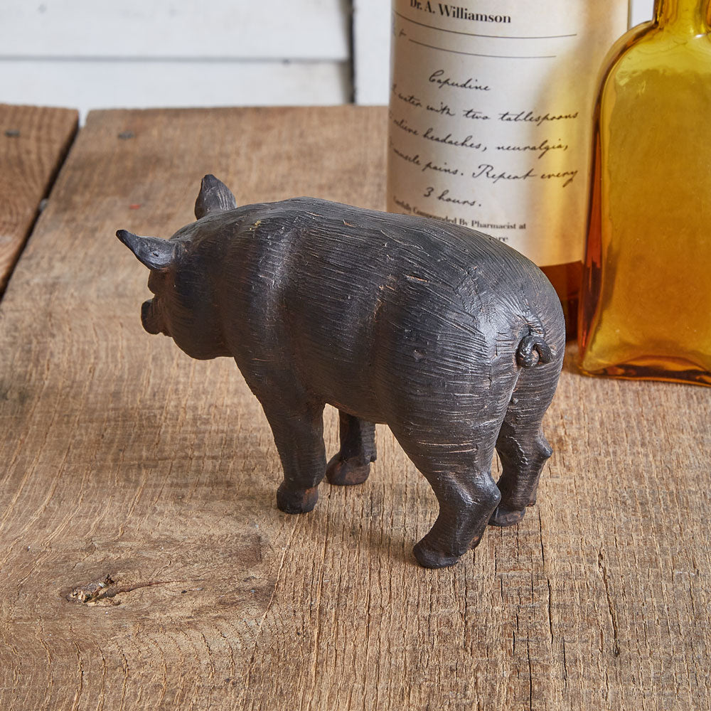 Rustic Pig Figurine - Box of 4 - Bombay Mercantile