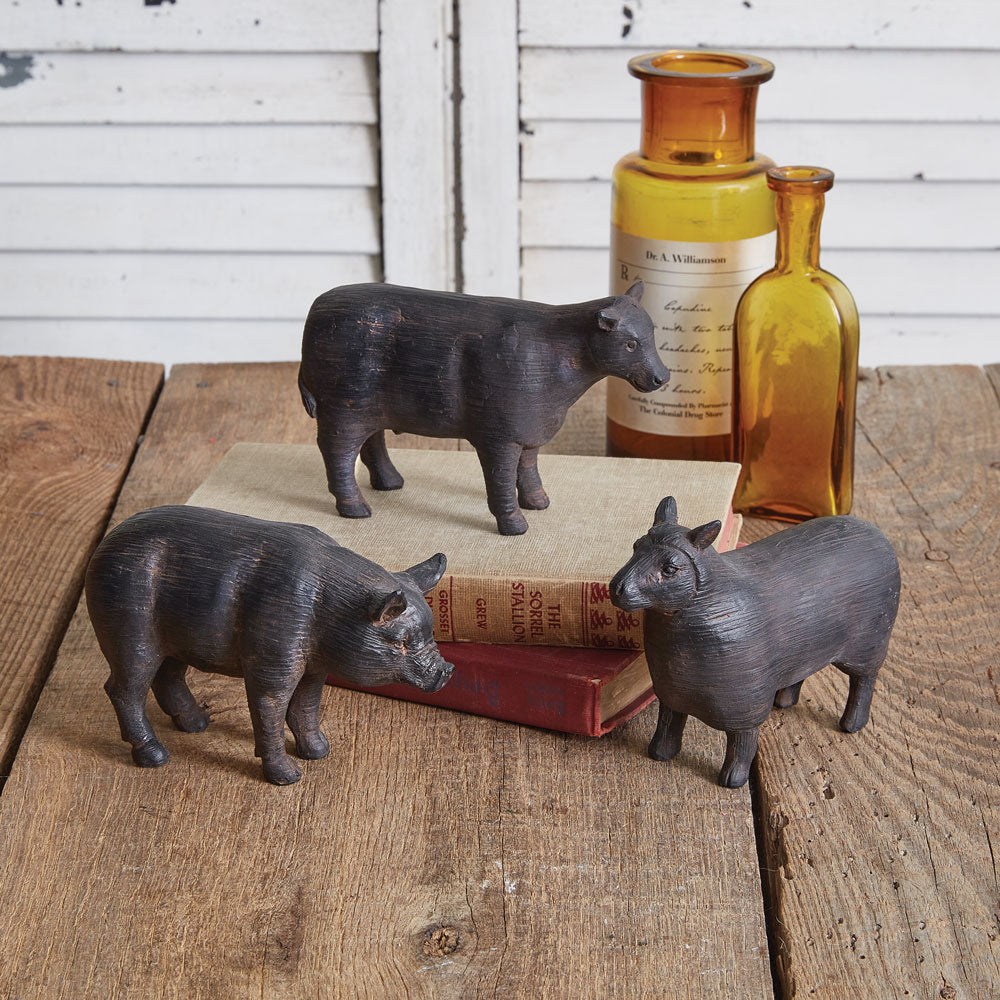 Rustic Sheep Figurine - Box of 4 - Bombay Mercantile