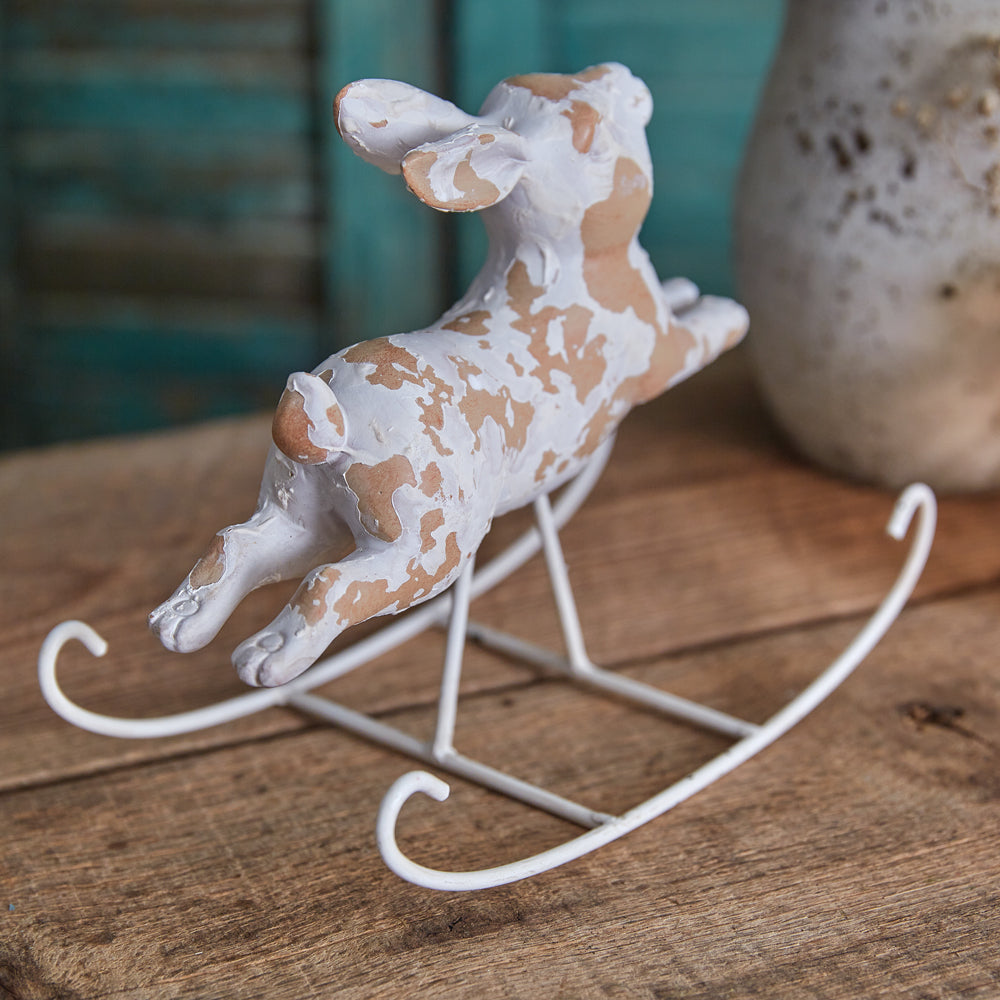 Antique-Inspired Rocking Bunny - Bombay Mercantile