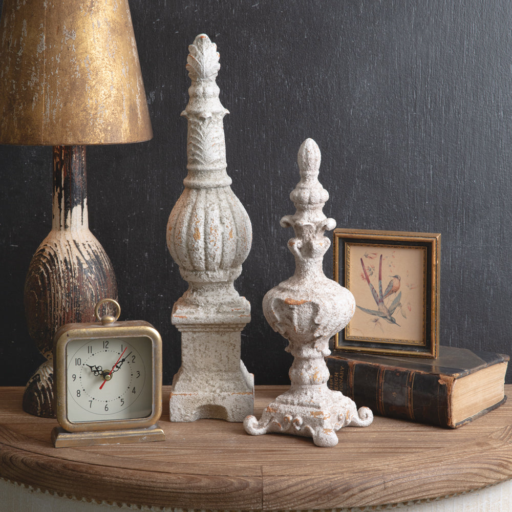 Set of Two Ornate Finials - Bombay Mercantile