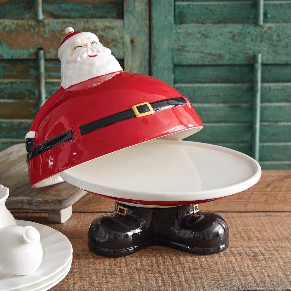 Winking Santa Dessert Stand - Bombay Mercantile