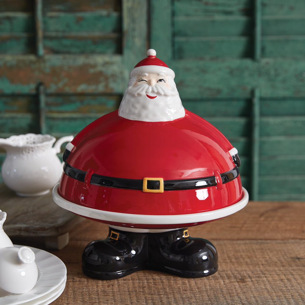 Winking Santa Dessert Stand - Bombay Mercantile