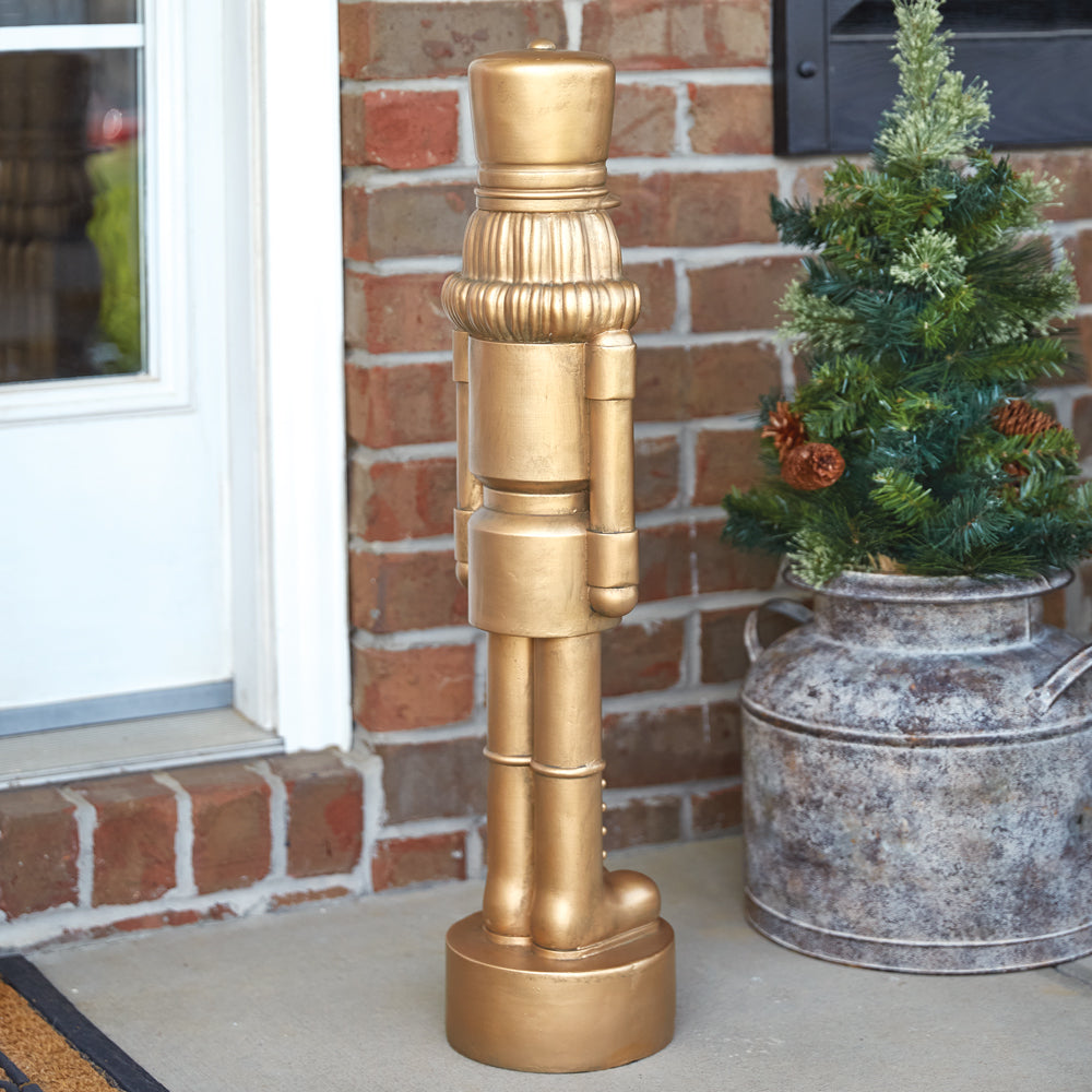 Gilded Nutcracker Statue - Bombay Mercantile