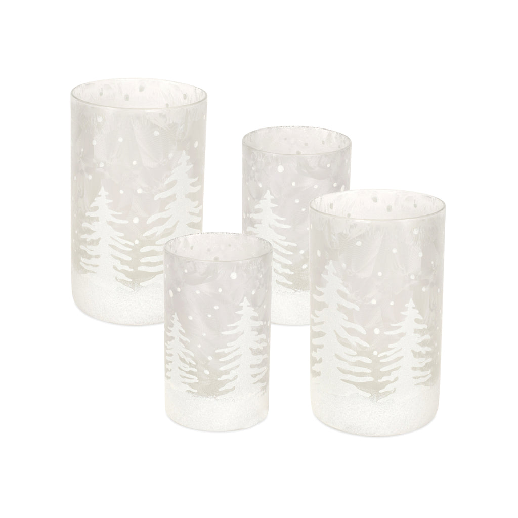 Set of 4, Christmas tree candle holder - Bombay Mercantile